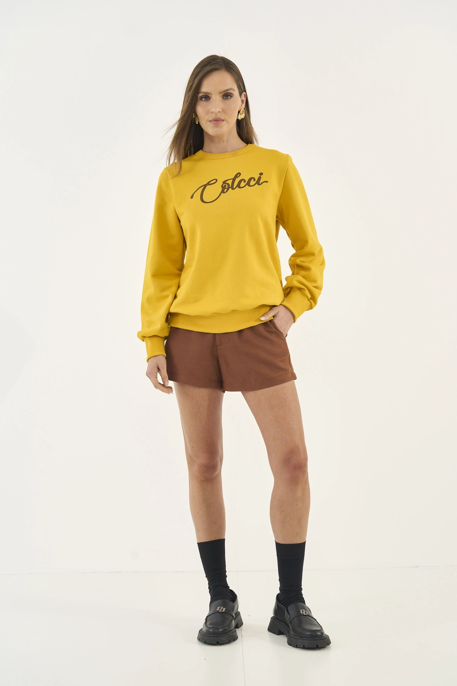 Blusão Comfort Com Estampa Amarelo