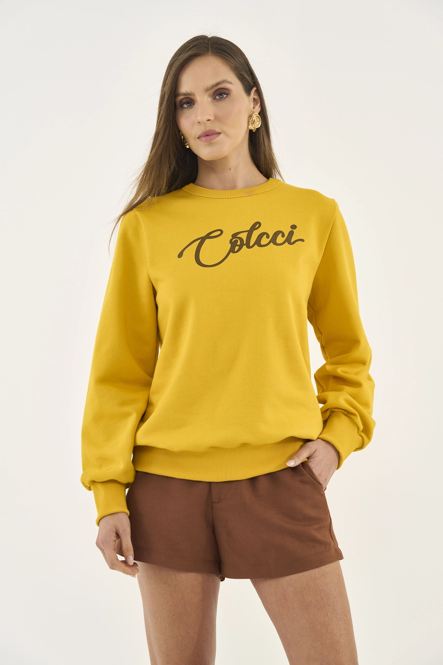 Blusão Comfort Com Estampa Amarelo
