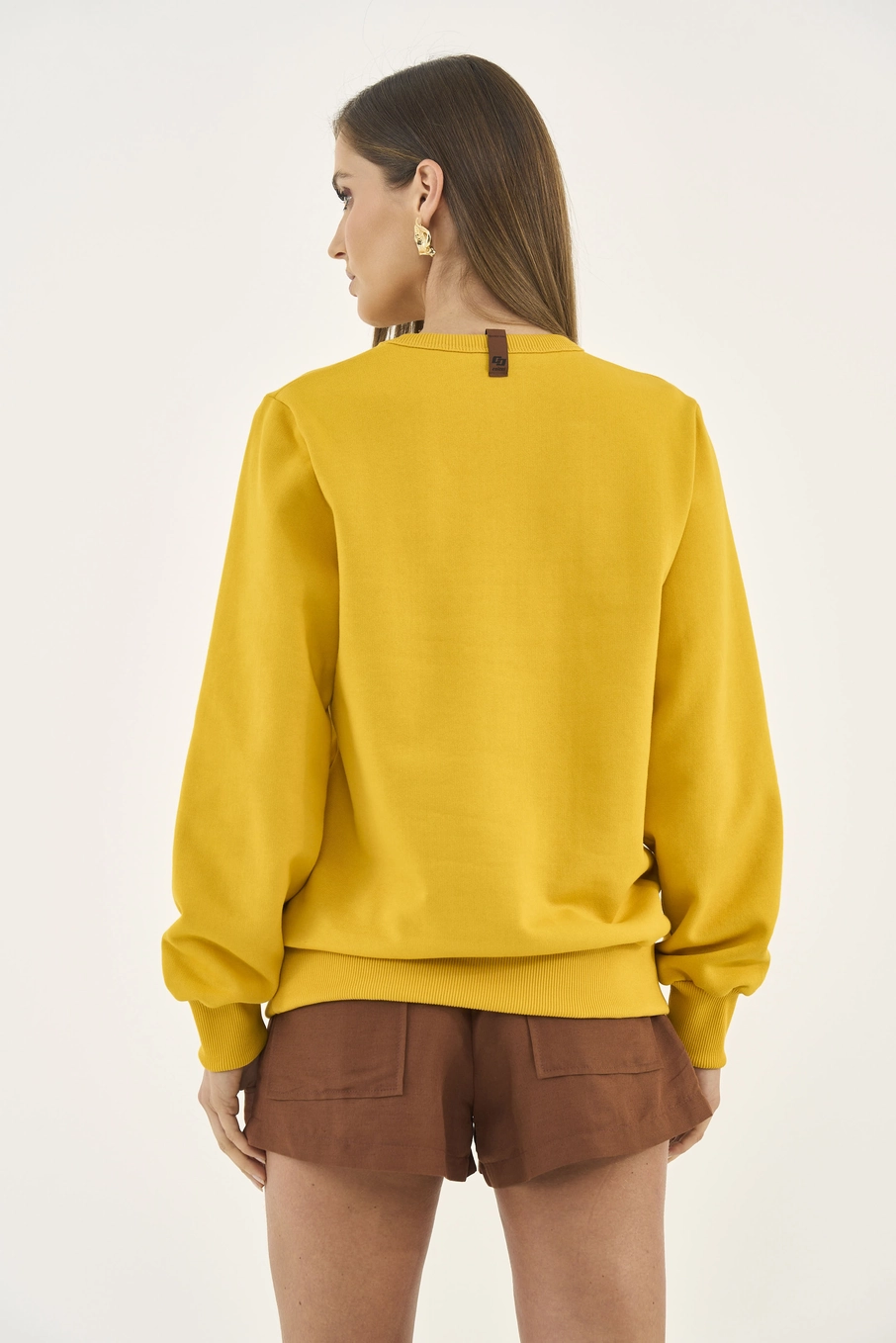 Blusão Comfort Com Estampa Amarelo