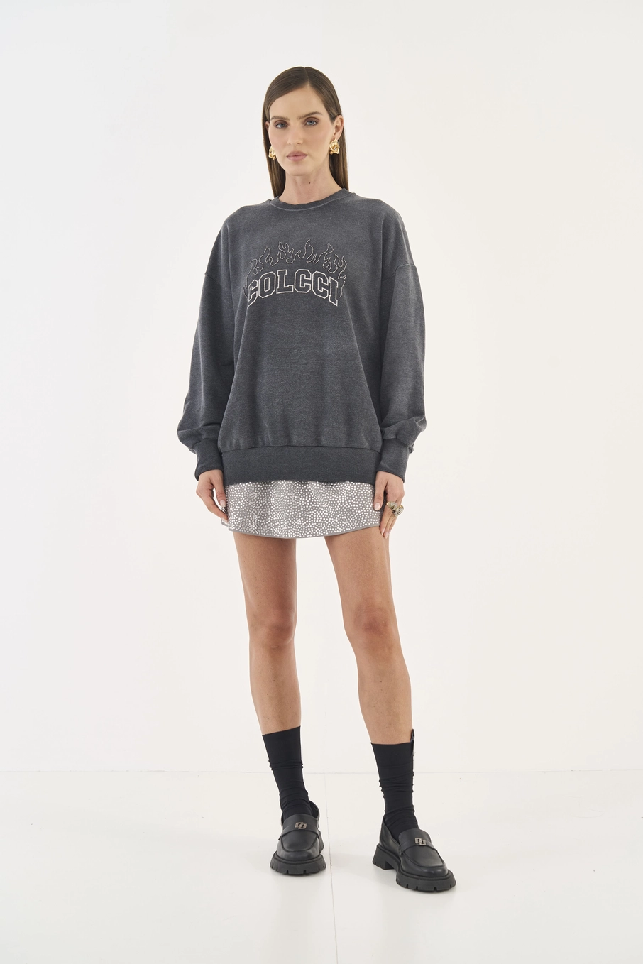 Blusão Moletom Comfort Com Logo Preto