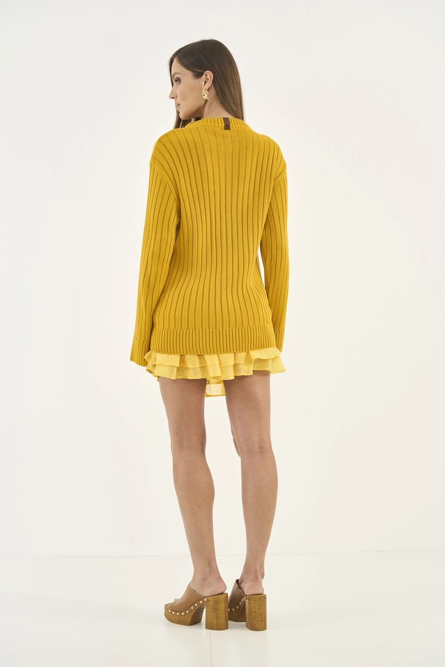 Blusão Tricô Loose Amarelo