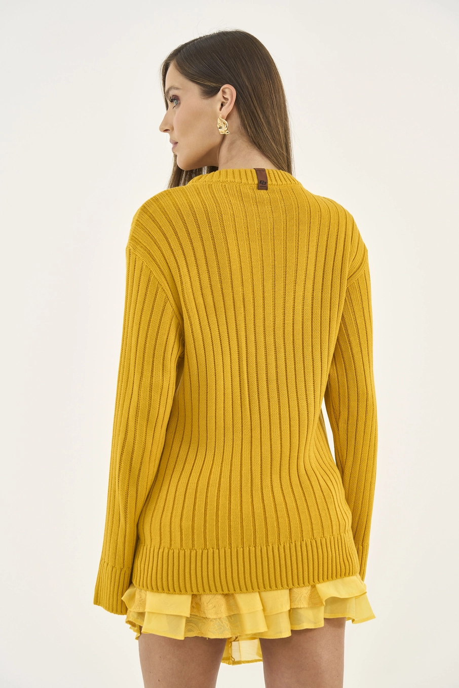 Blusão Tricô Loose Amarelo