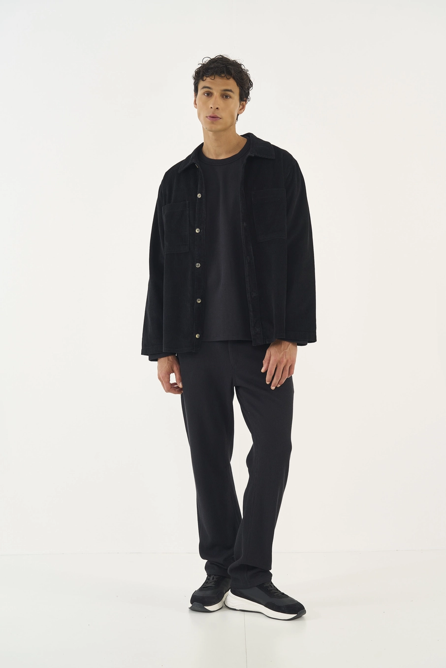 Blusão Comfort Canelado Preto