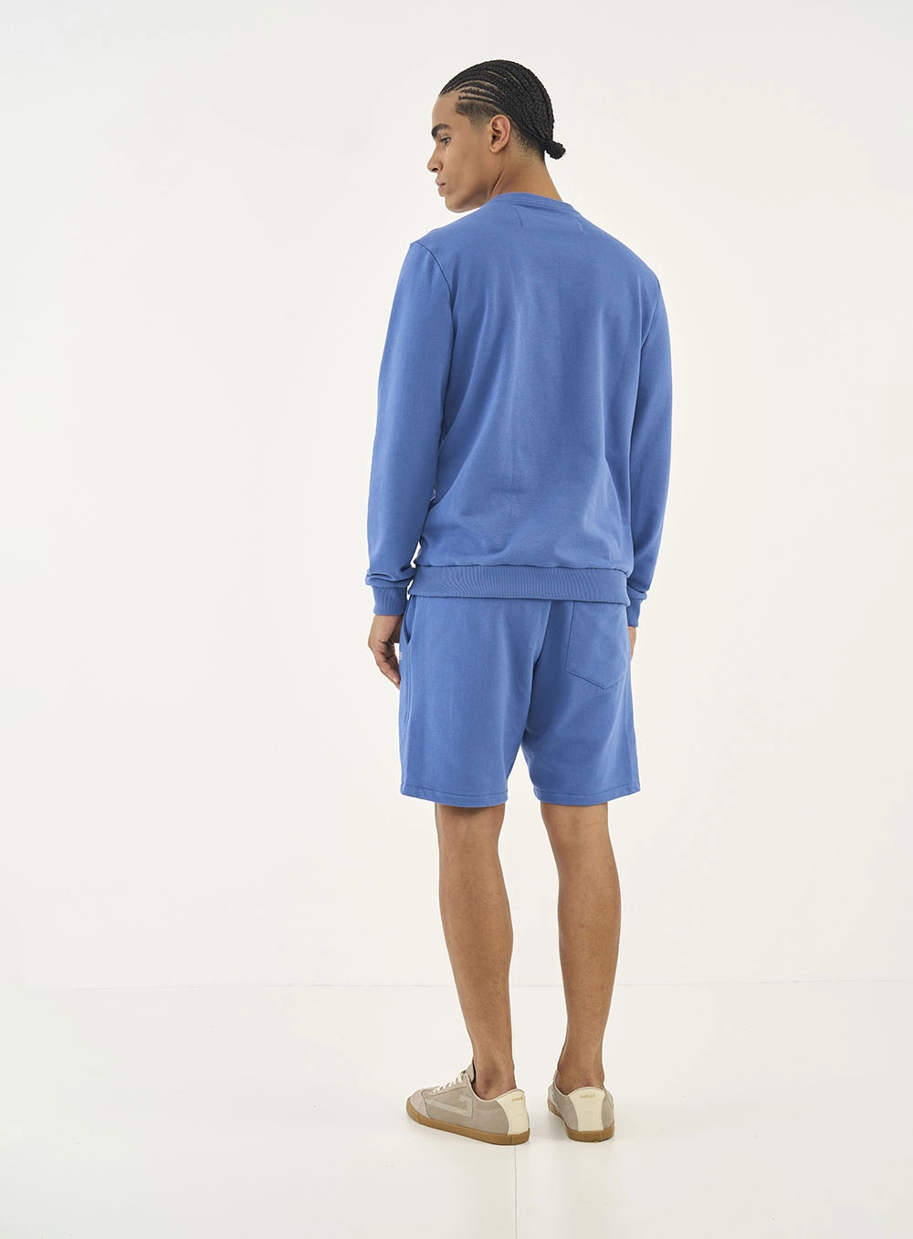 Blusão Slim Com Detalhe Em Estampa Azul