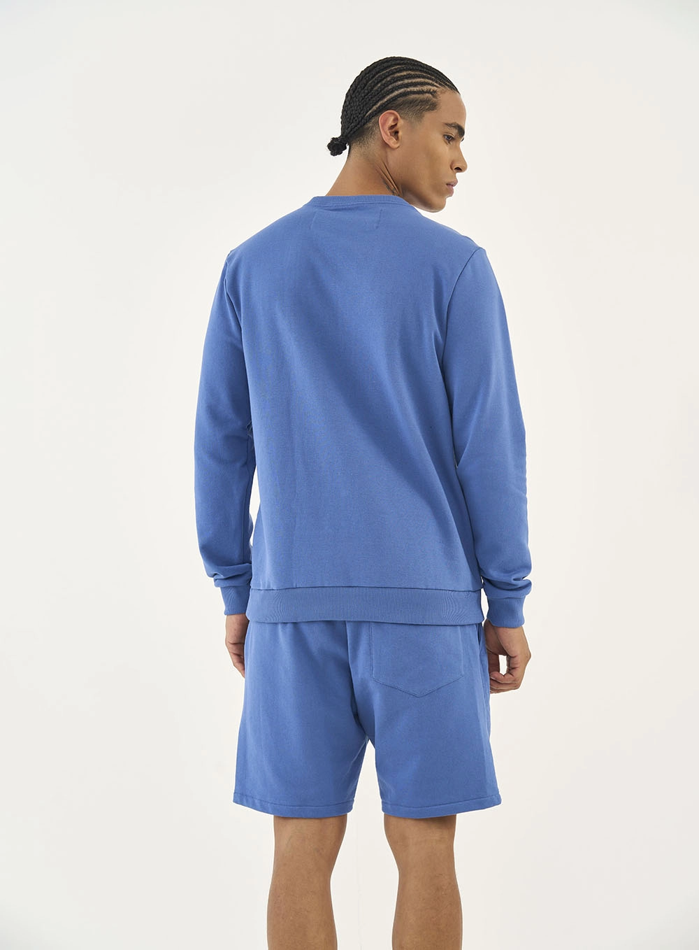 Blusão Slim Com Detalhe Em Estampa Azul