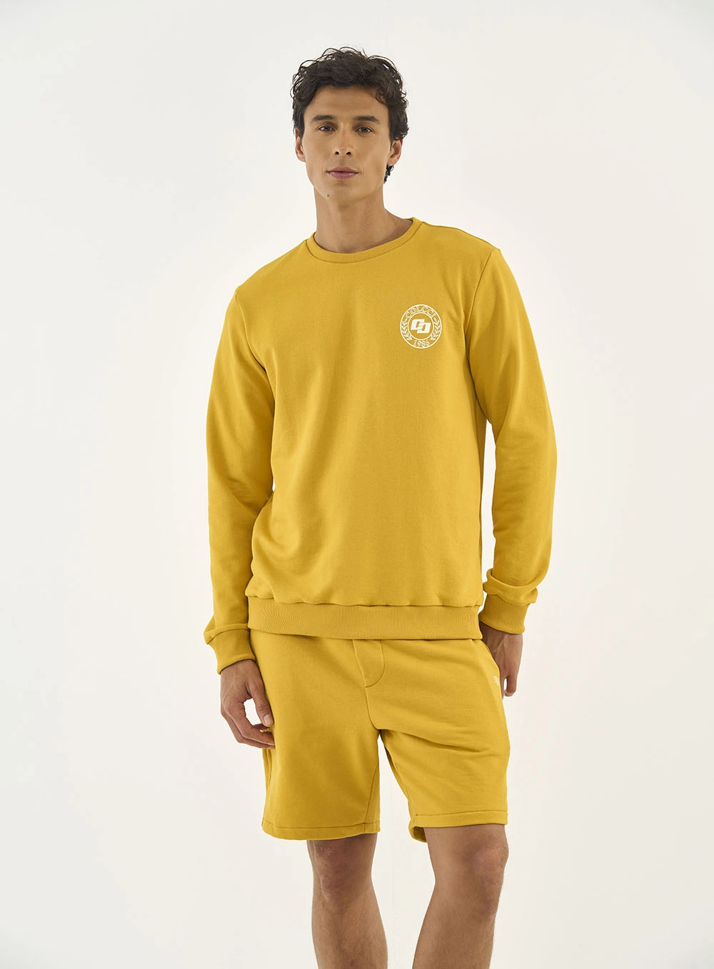 Blusão Slim Com Detalhe Em Estampa Amarelo