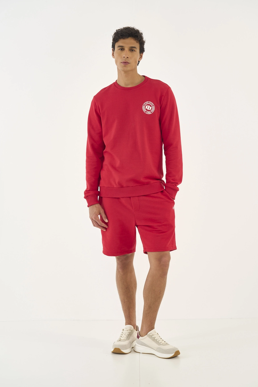 Blusão Slim Com Detalhe Em Estampa Vermelho