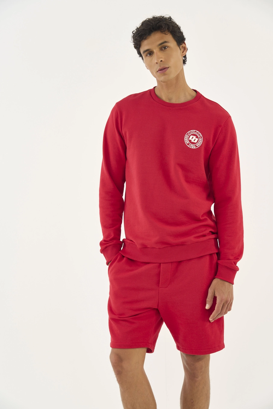 Blusão Slim Com Detalhe Em Estampa Vermelho