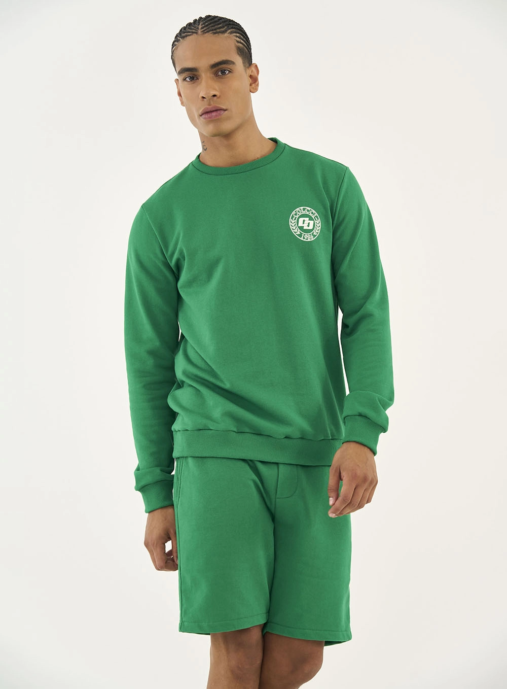 Blusão Slim Com Detalhe Em Estampa Verde