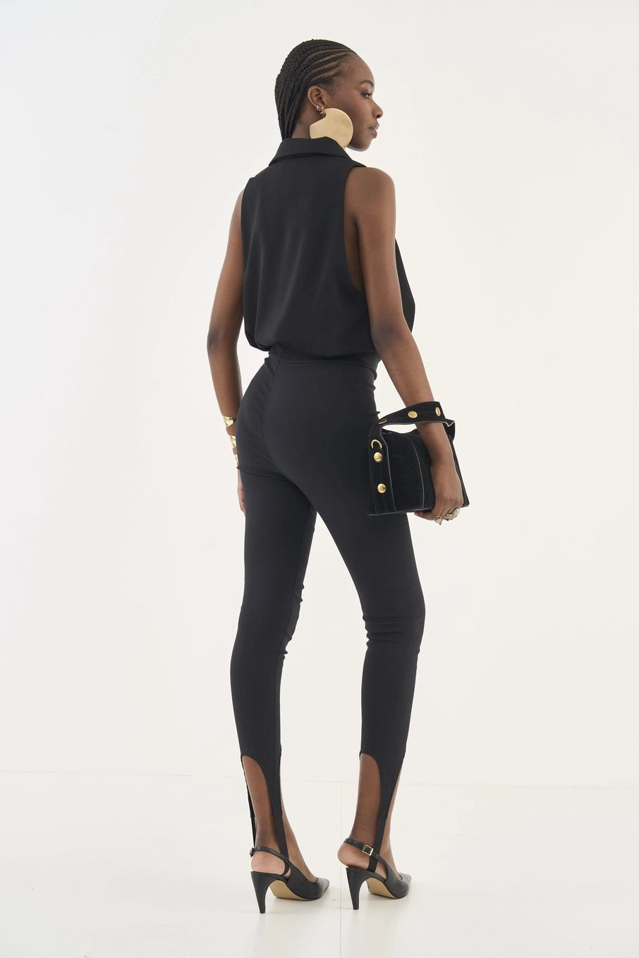 Body Alfaiataria Com Volume Preto