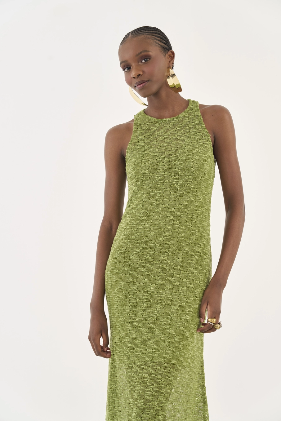 Vestido Midi Slim Verde