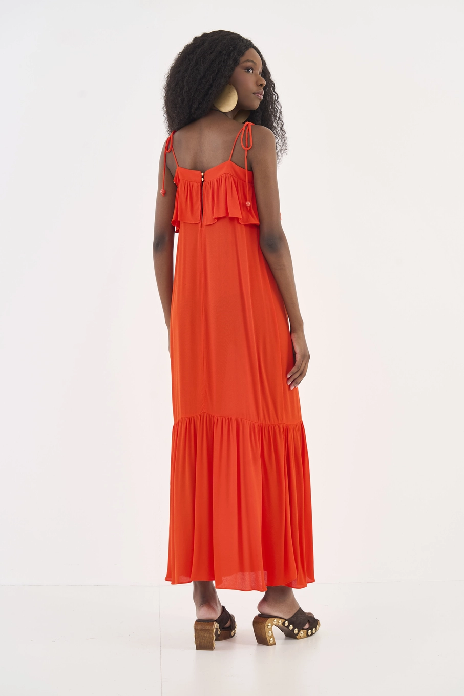 Vestido Tecido Plano  Feminino Colcci Laranja