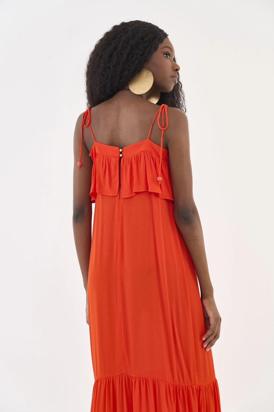 Vestido Tecido Plano  Feminino Colcci Laranja