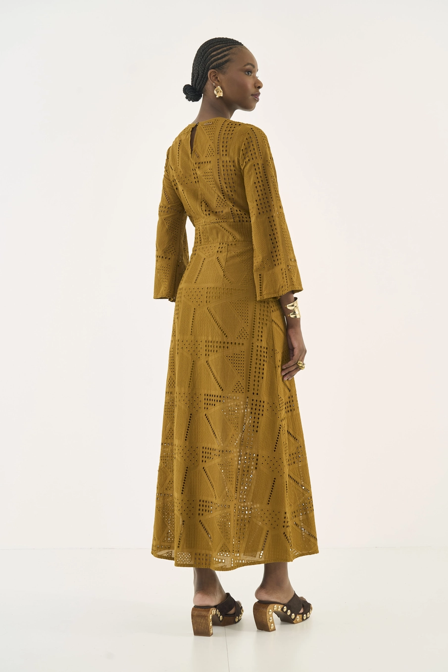 Vestido Midi Laise Marrom