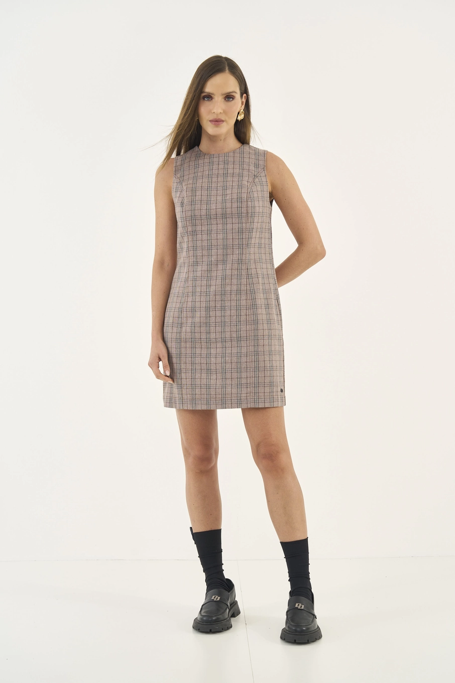 Vestido Xadrez Alfaiataria Estampados