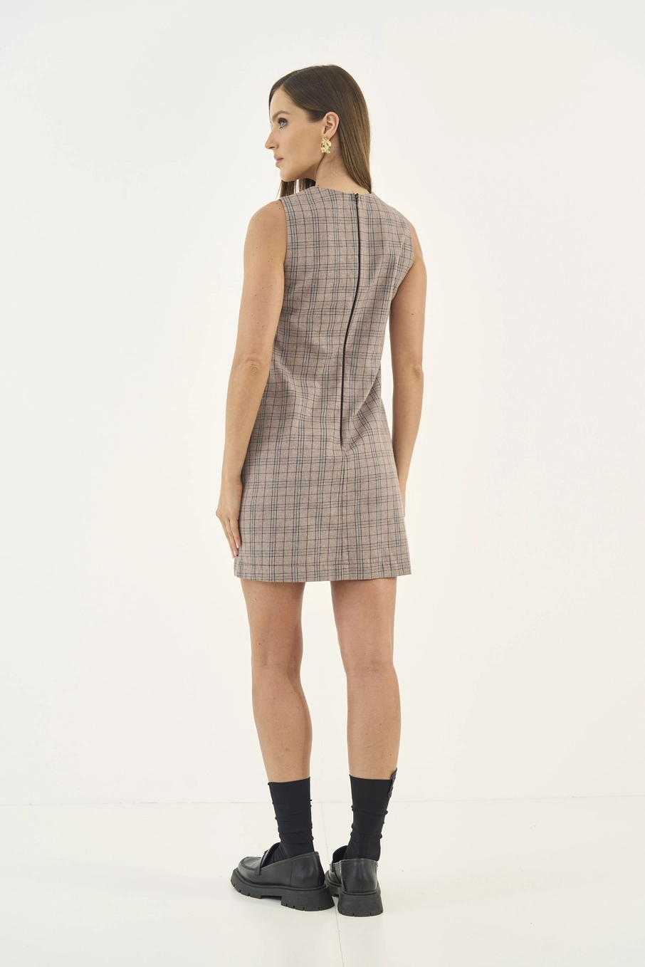 Vestido Xadrez Alfaiataria Estampados