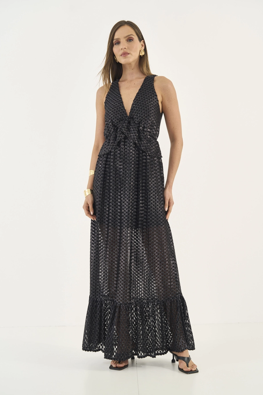 Vestido Tecido Plano 1 Feminino Colcci Preto