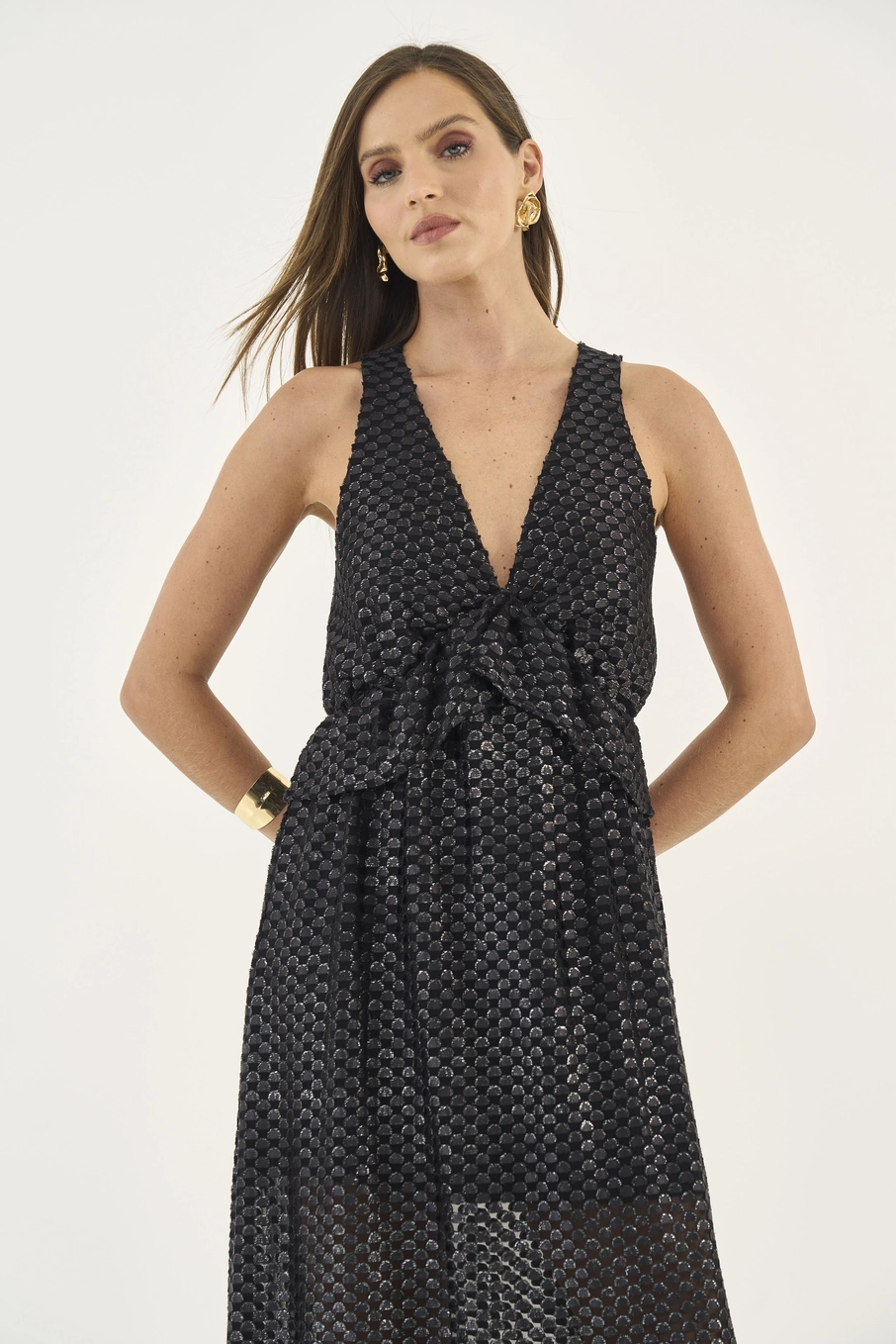 Vestido Tecido Plano 1 Feminino Colcci Preto
