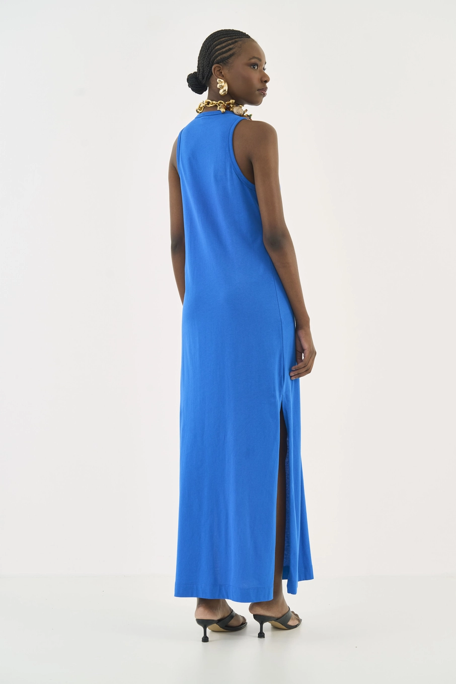 Vestido Midi Comfort Azul