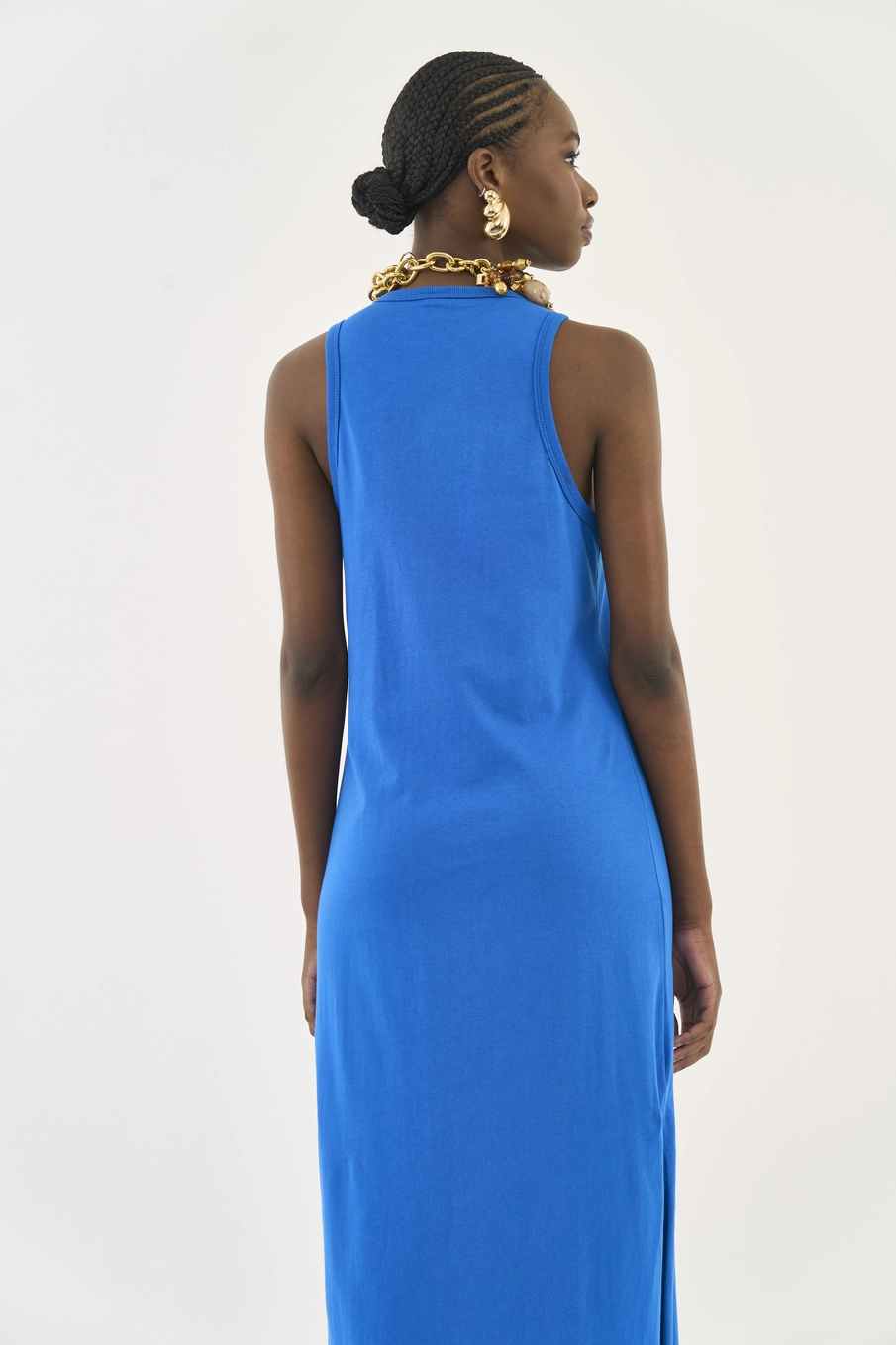 Vestido Midi Comfort Azul