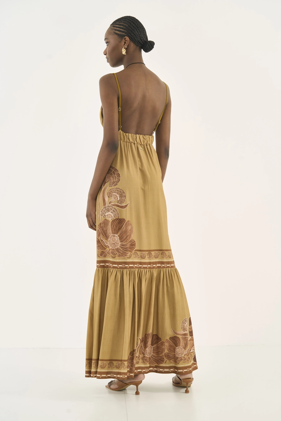 Vestido Longo Com Estampa Estampados