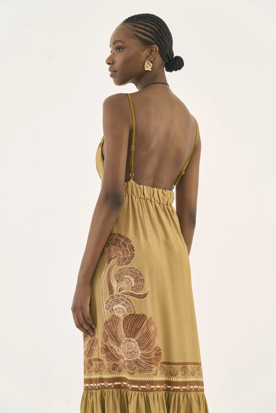 Vestido Longo Com Estampa Estampados