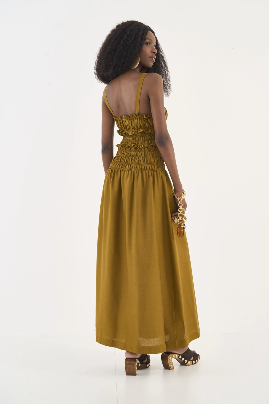 Vestido Tecido Plano 1 Feminino Colcci Marrom