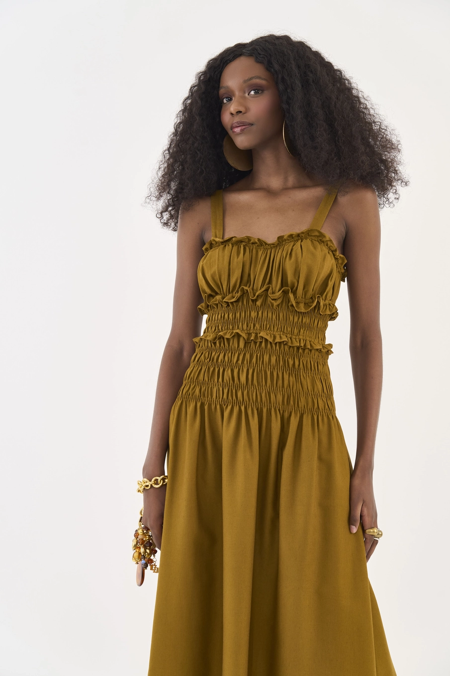 Vestido Tecido Plano 1 Feminino Colcci Marrom