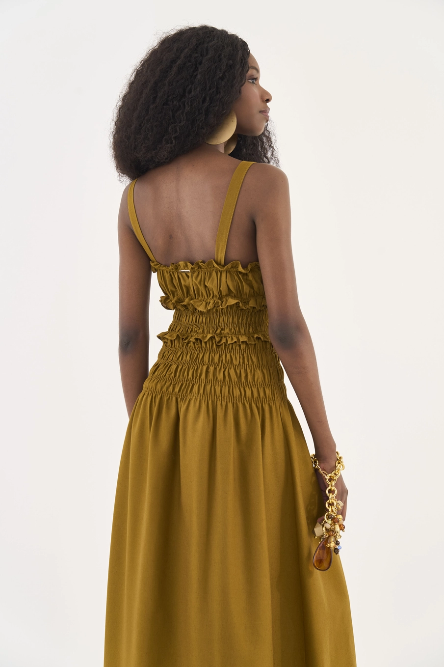 Vestido Tecido Plano 1 Feminino Colcci Marrom