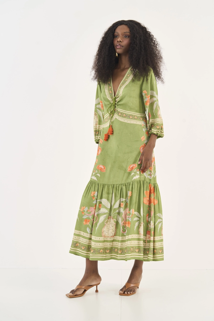 Vestido Midi Estampado Estampados