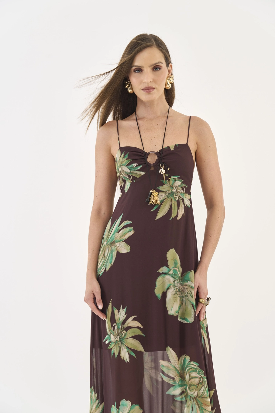 Vestido Longo Estampado Estampados