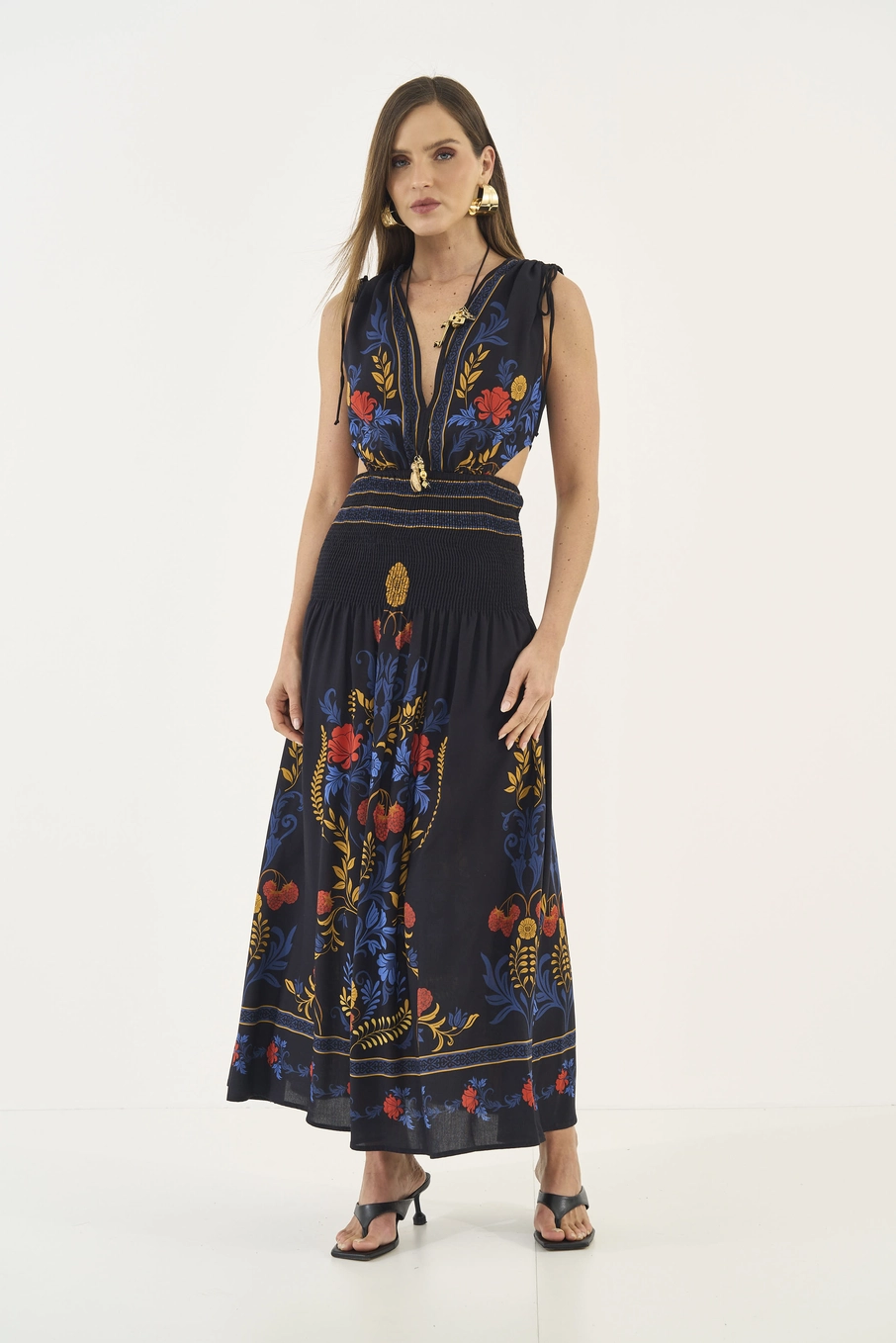 Vestido Floral Cut Out Estampados