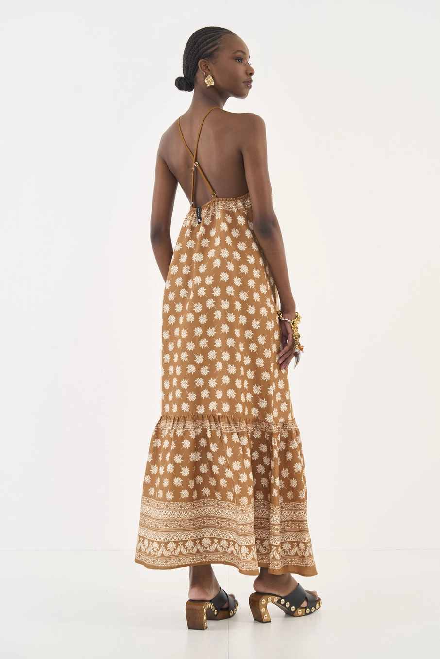Vestido Loose Midi Estampado Estampados