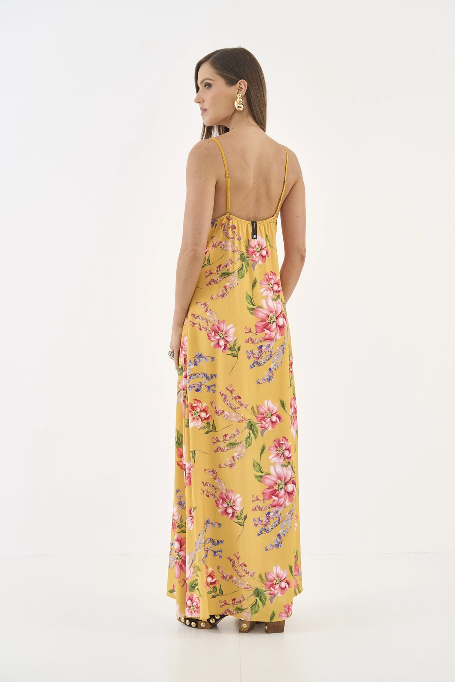 Vestido Alongado Floral Estampados