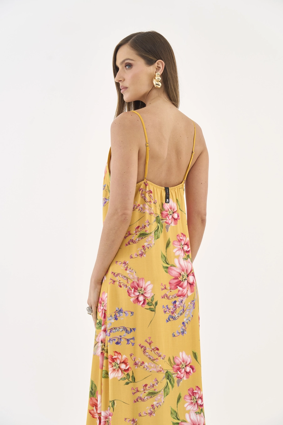 Vestido Alongado Floral Estampados