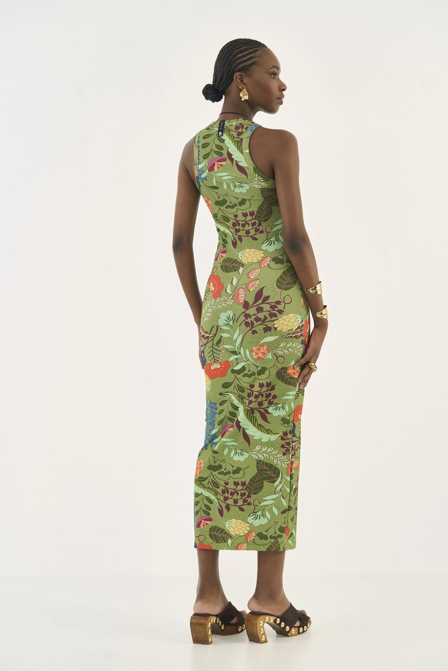 Vestido Midi Estampado Slim Estampados