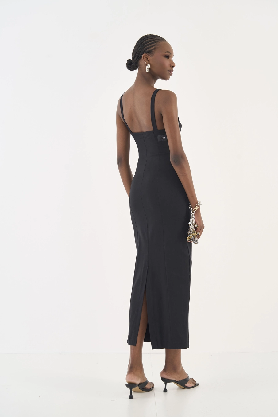 Vestido Midi Slim Preto