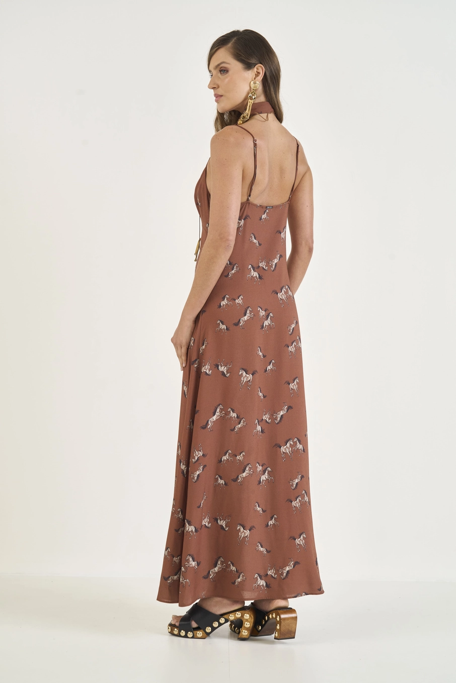Vestido Midi Horse Print Estampados