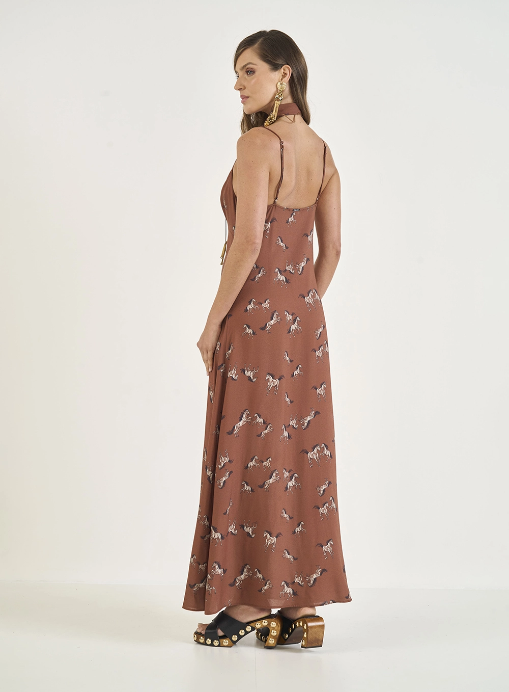 Vestido Midi Horse Print Estampados