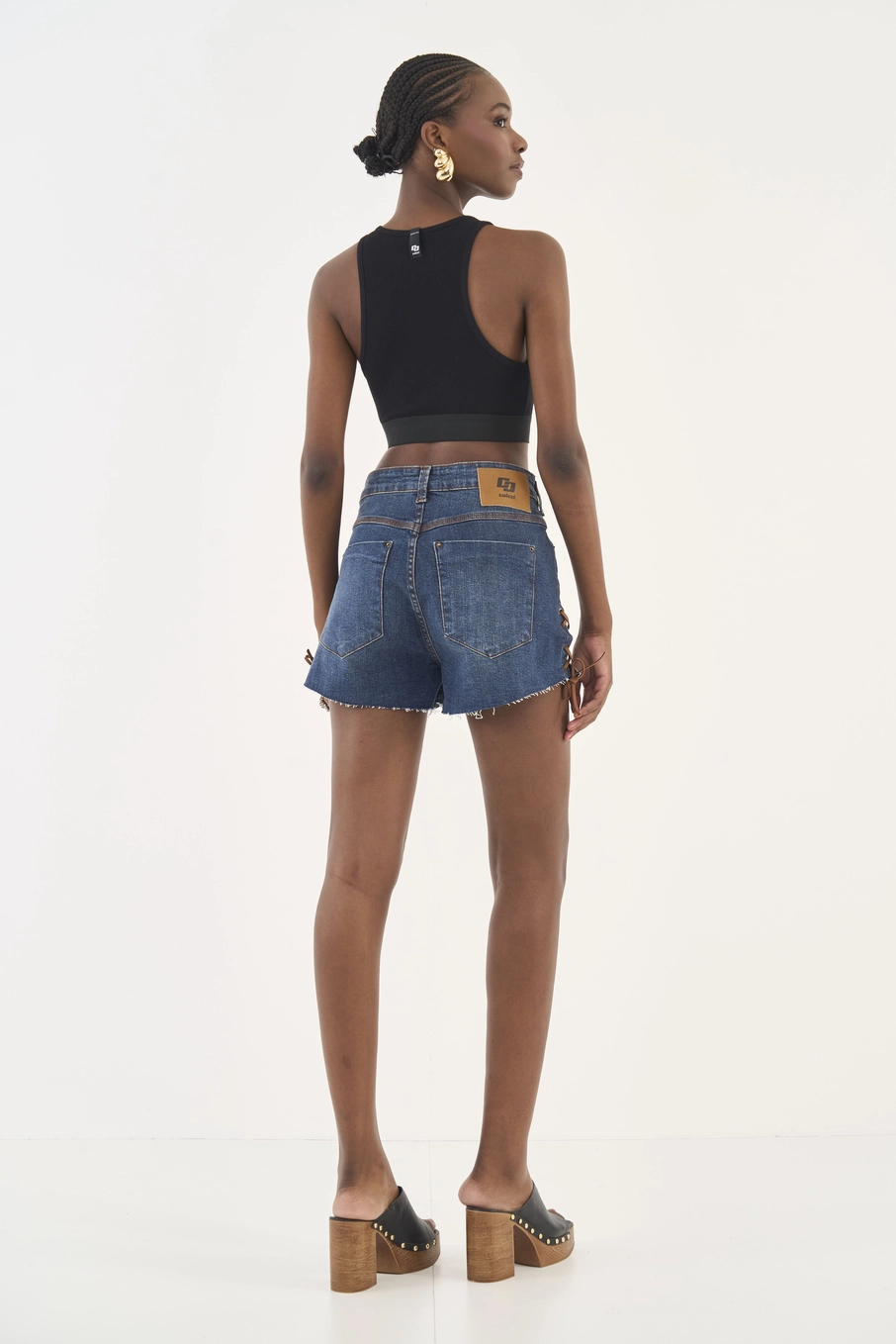 Top Slim Cós Elástico Preto