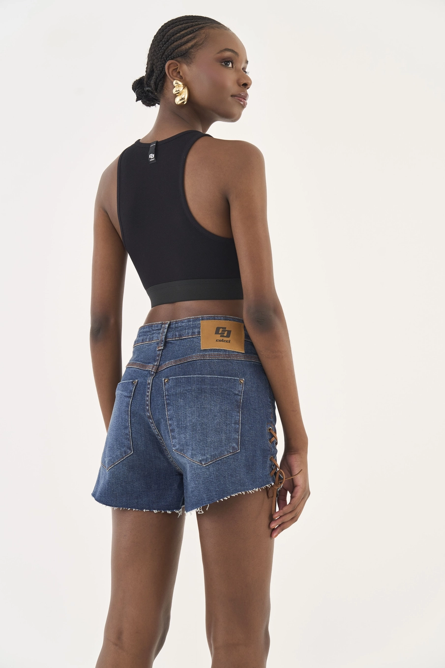 Top Slim Cós Elástico Preto