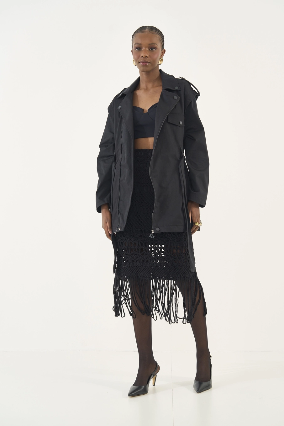 Top Slim Estruturado Preto