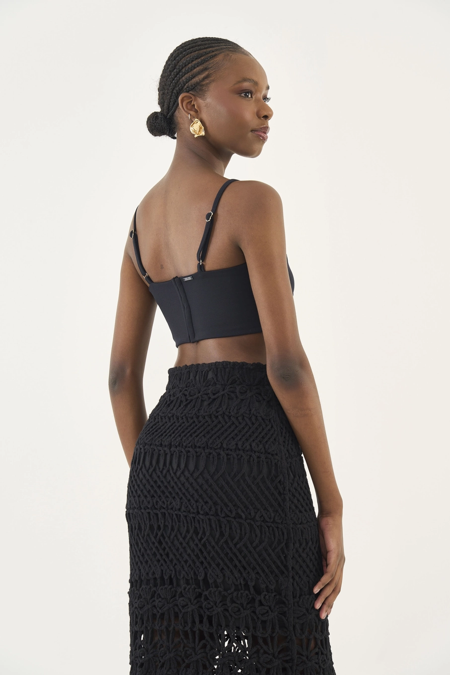Top Slim Estruturado Preto