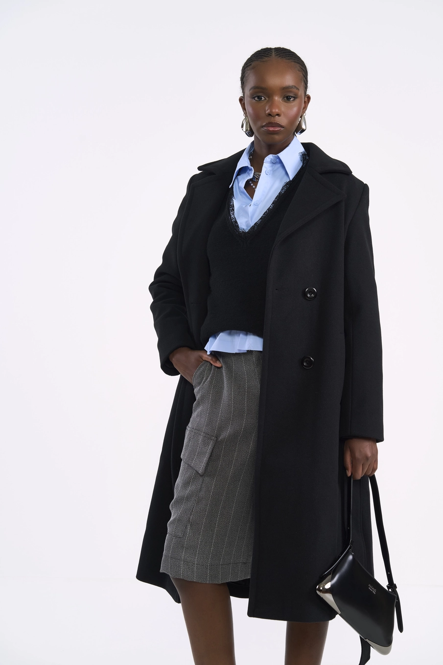 Casaco Alongado Comfort Preto