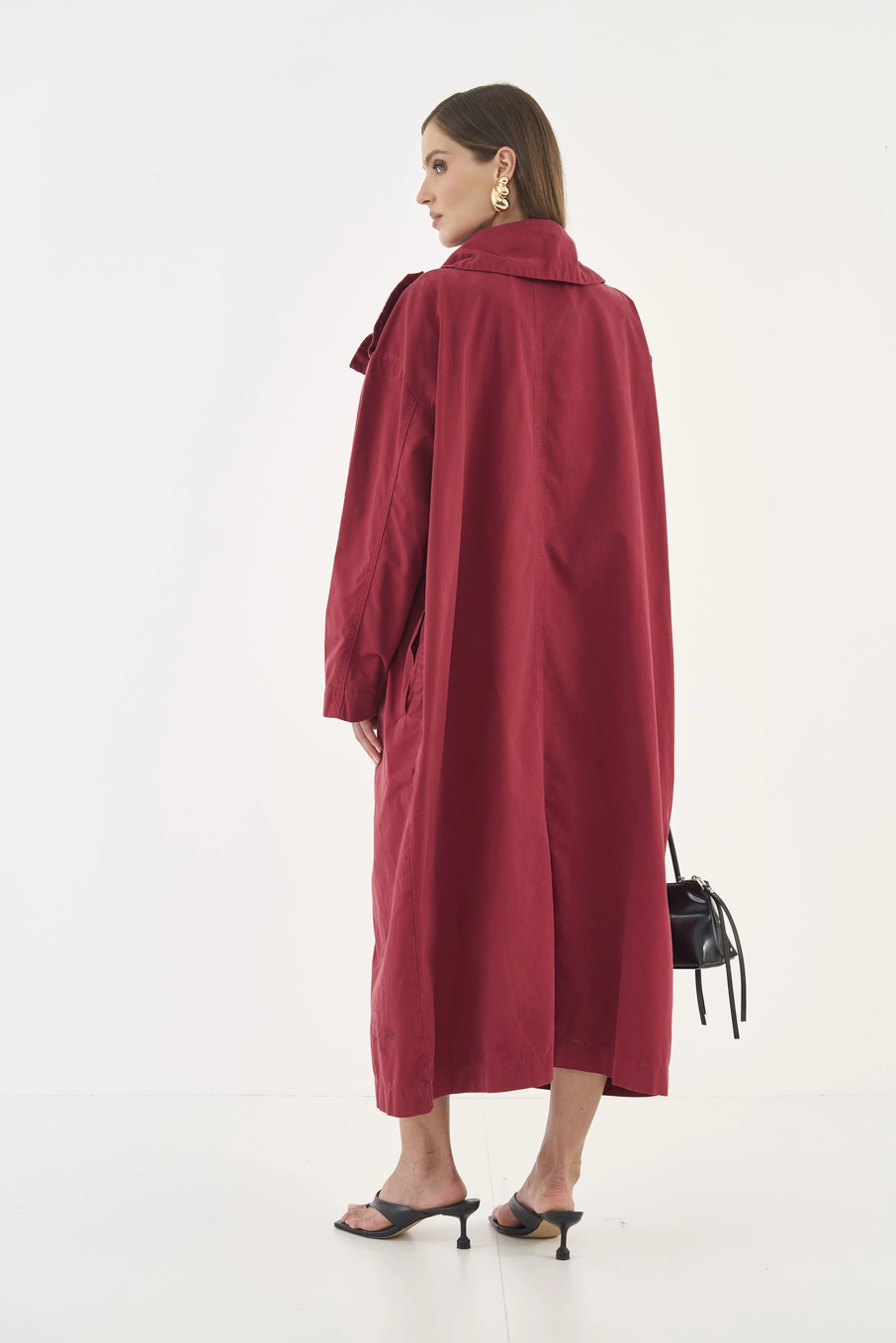 Casaco Alfaiataria Loose Max Alongado Vermelho