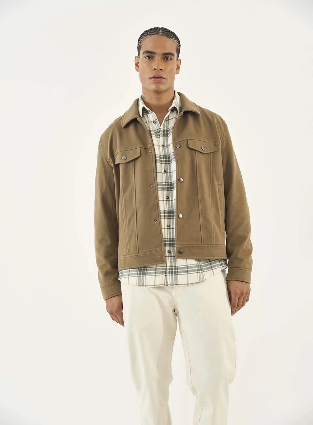 Jaqueta Masculina Techno-alfaiataria Marrom