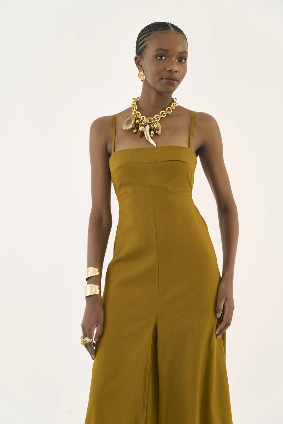 Macacão Wide Leg Comfort Marrom