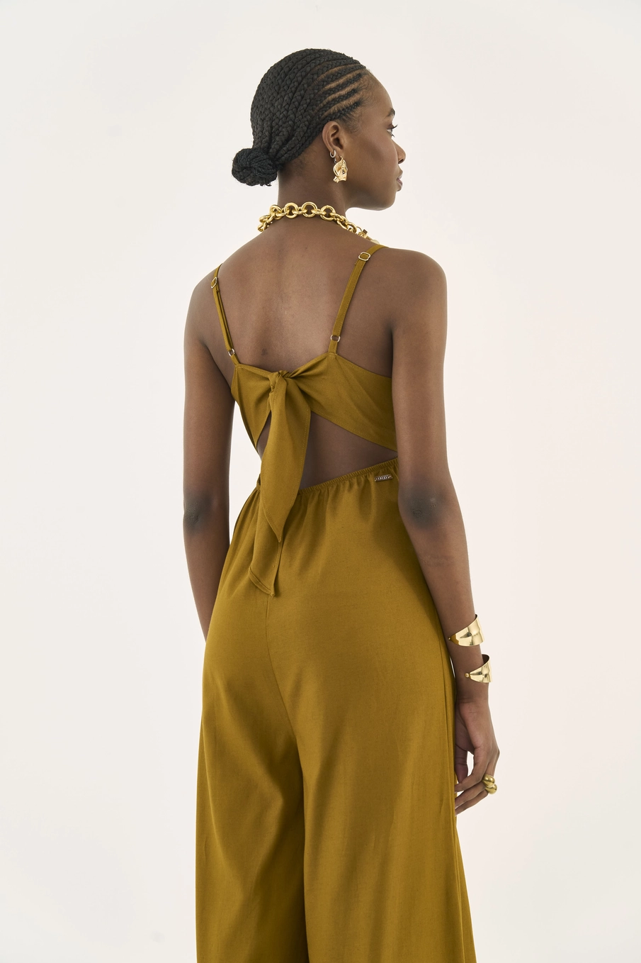 Macacão Wide Leg Comfort Marrom