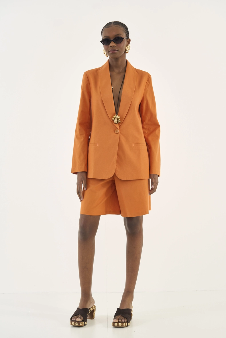 Blazer Reto Em Alfaiataria