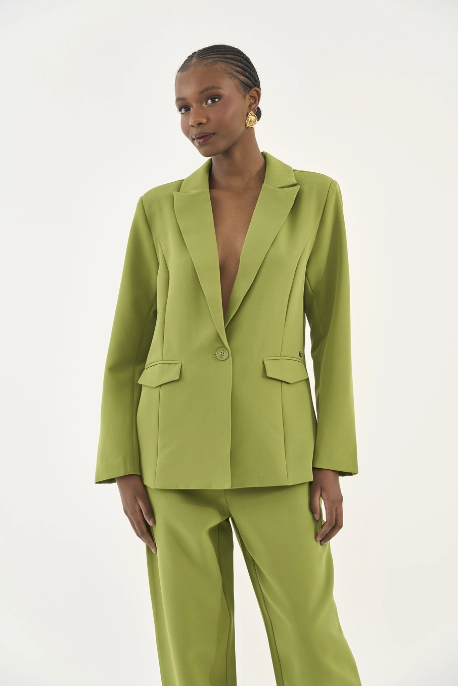 Blazer Alfaiataria Reto Verde